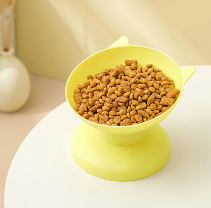 Oversize Cat Food Bowl — Durable Plastic Pet Dish in 6 Colors