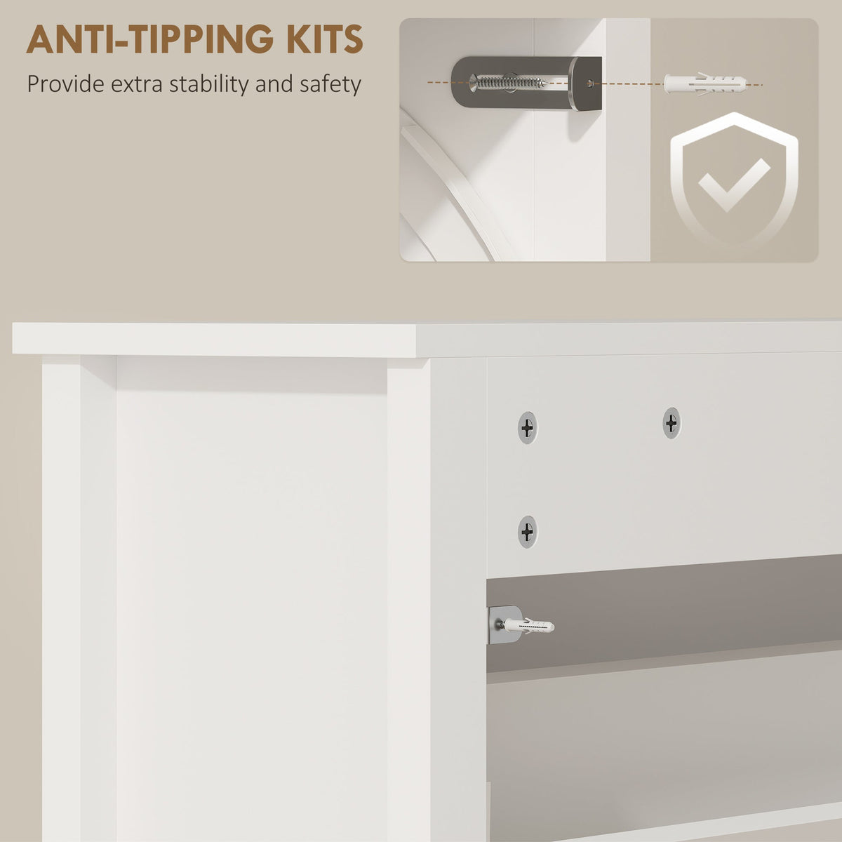 Slim Shoe Cabinet with 3 Flip Drawers, Shoe Storage Cabinet with Adjustable Shelves for Entryway, Holds 12 Pairs, White