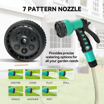 1/2 in x 65ft Wall Mounted Garden Hose Reel, Retractable Water Hose Reel with Auto Rewind, Any Length Lock, Blue