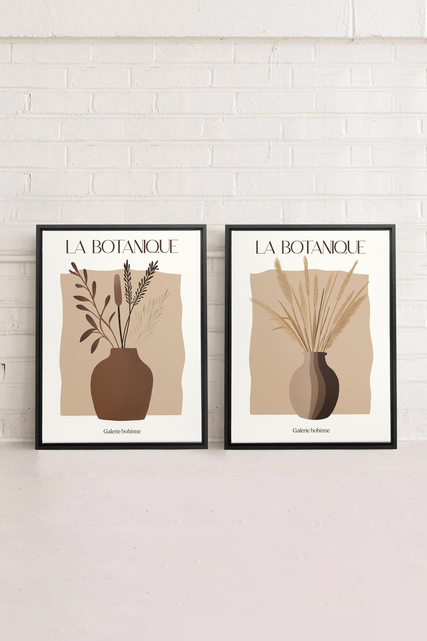 BOTANIQUE DUO (2 Oeuvres sur toile étirée)