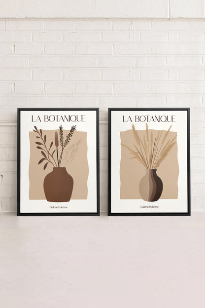 BOTANIQUE DUO (2 Oeuvres sur toile étirée)