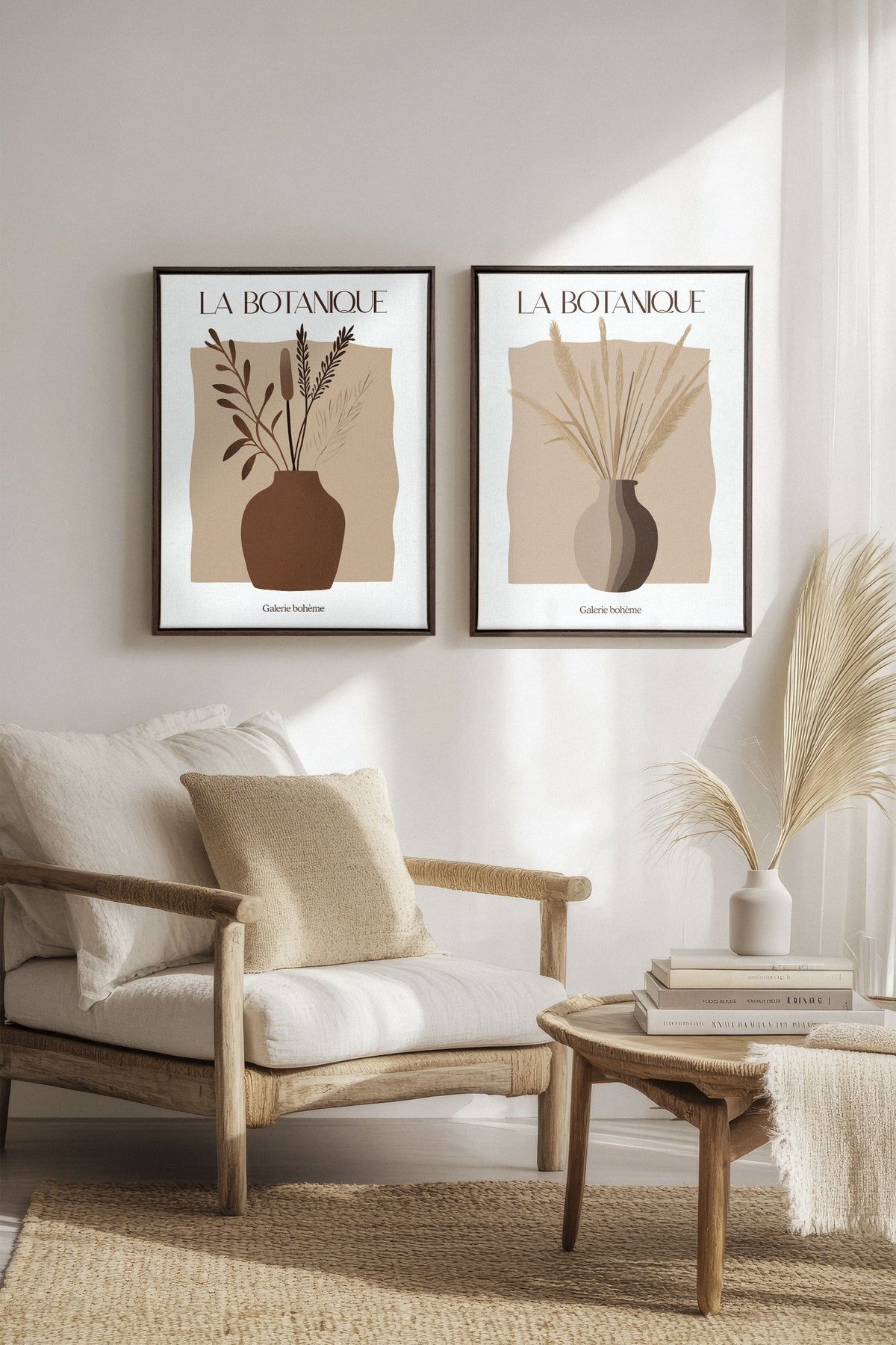 BOTANIQUE DUO (2 Oeuvres sur toile étirée)