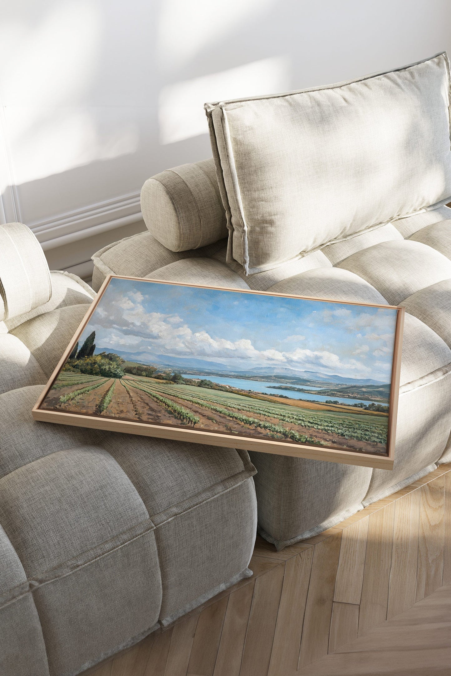 TRANQUIL LAKESIDE, Oeuvre sur toile étirée
