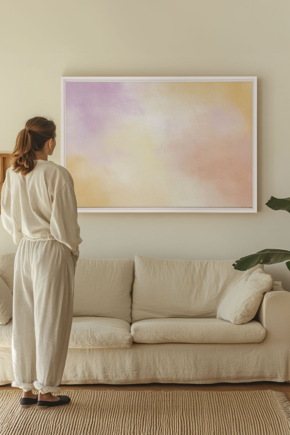 POWDERED GLOW, Oeuvre sur toile étirée