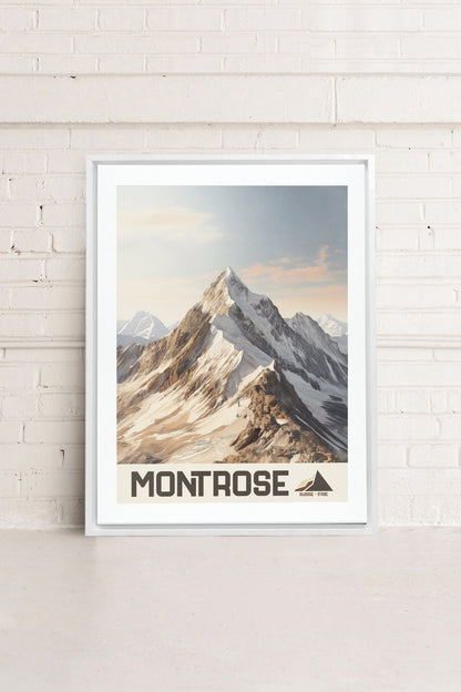 MONT ROSE, Oeuvre sur toile étirée