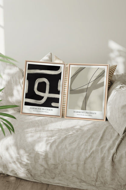 BALANCED FLOW DUO (2 Oeuvres sur toile étirée)