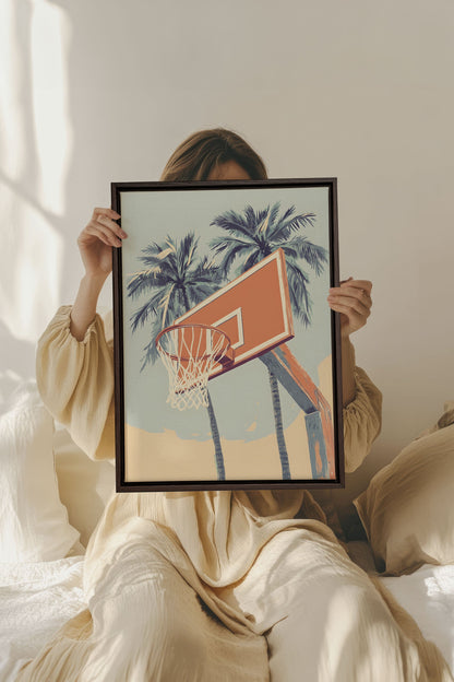SUMMER HOOPS, Oeuvre sur toile étirée