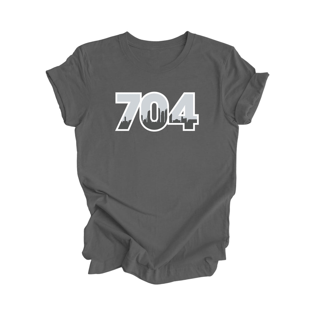 704 Charlotte North Carolina USA Area Code City Skyline Gift - Unisex T-Shirt - Inspired X