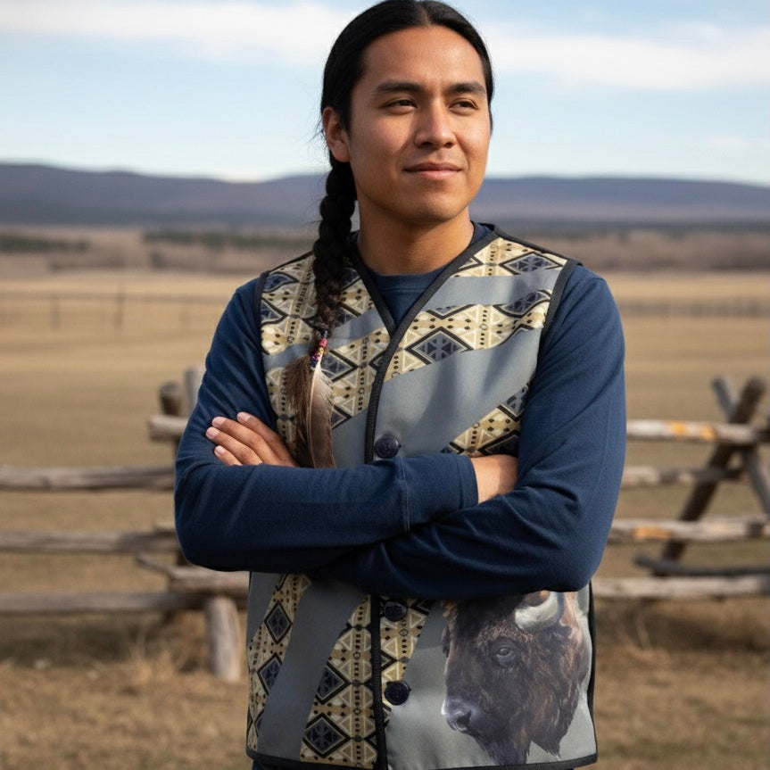 Buffalo Native Vest (light green)