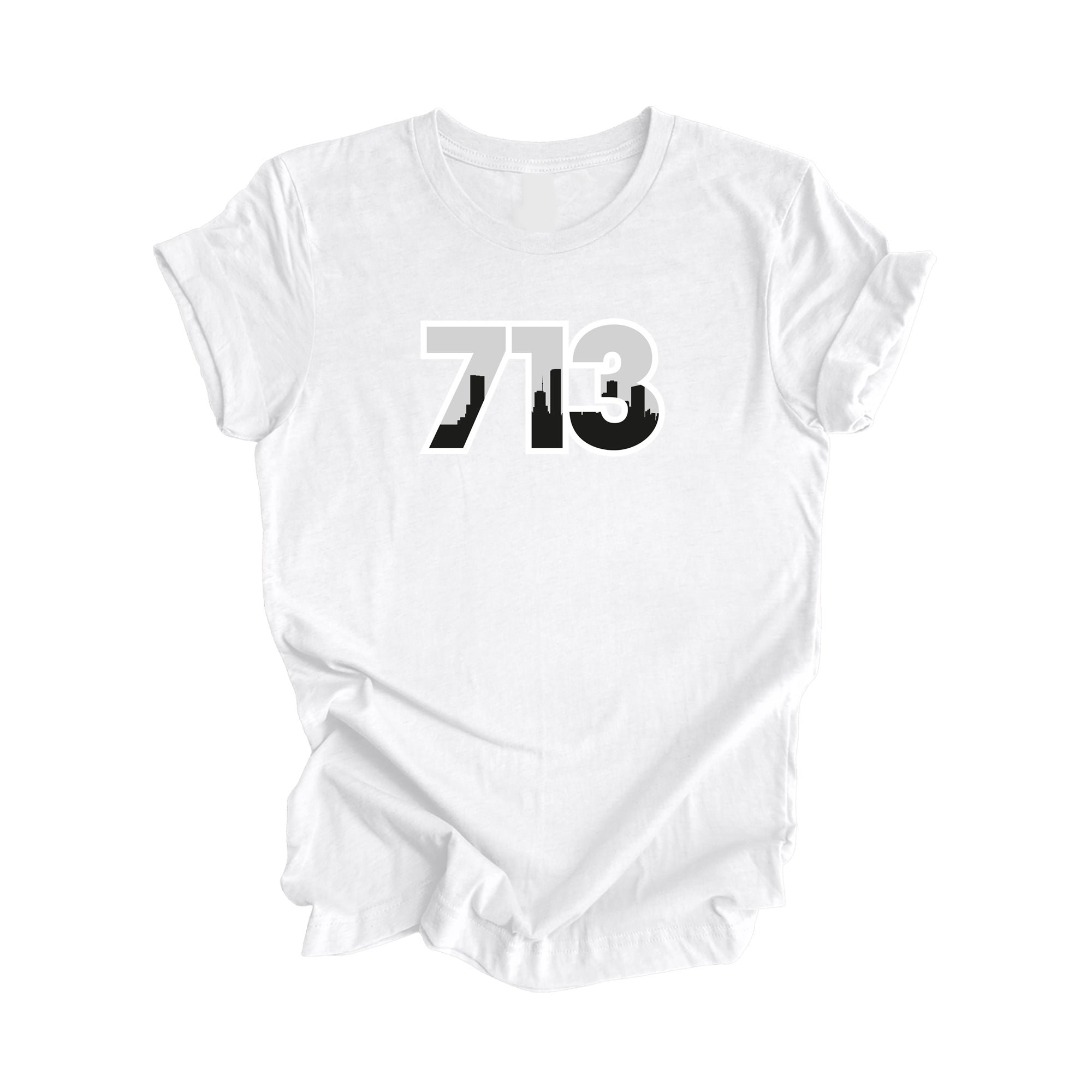 713 Houston Texas USA Area Code City Skyline Gift - Unisex T-Shirt - Inspired X