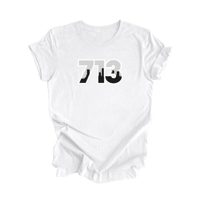 713 Houston Texas USA Area Code City Skyline Gift - Unisex T-Shirt - Inspired X