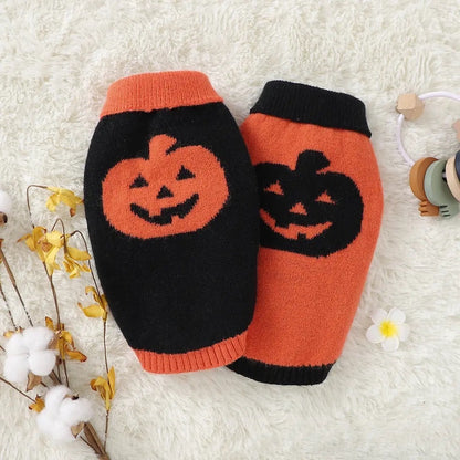 Pumpkin Dog Sweater | Halloween Dog Costume