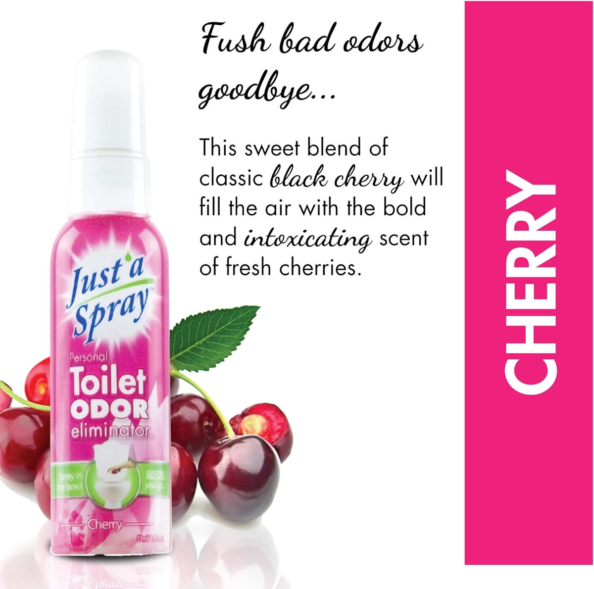 115 ml (3.9 oz), Cherry Toilet Spray | Just'a Spray