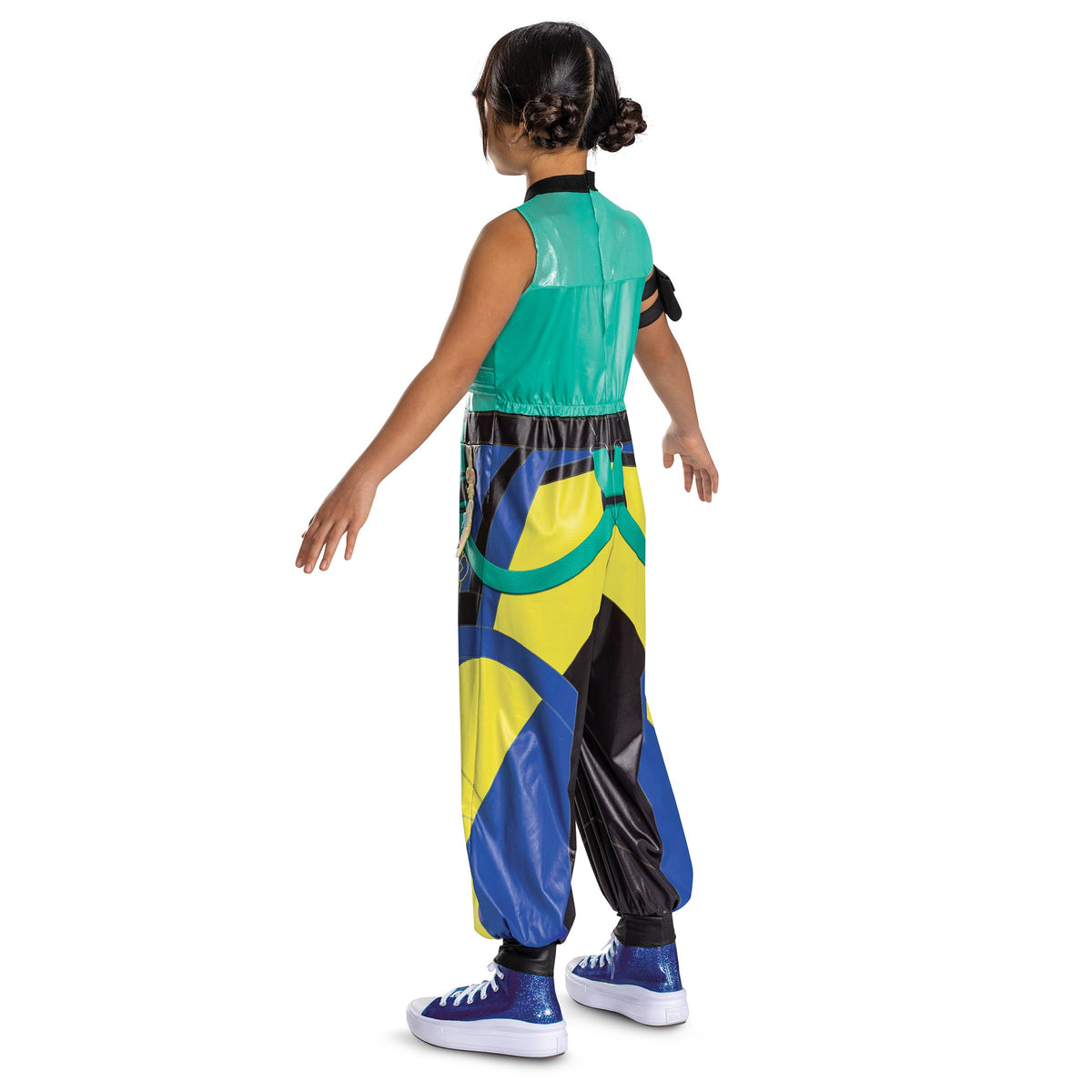 K-Pop Demon Hunters Zoey Costume, Official Halloween Jumpsuit and Arm Accessory Outfit, Kids Size (10-12)
