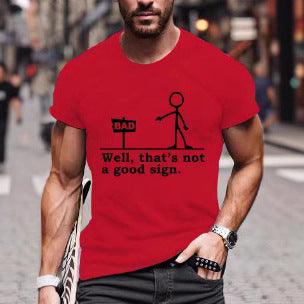 Mens Printed Casual Comfort Short-Sleeve Top