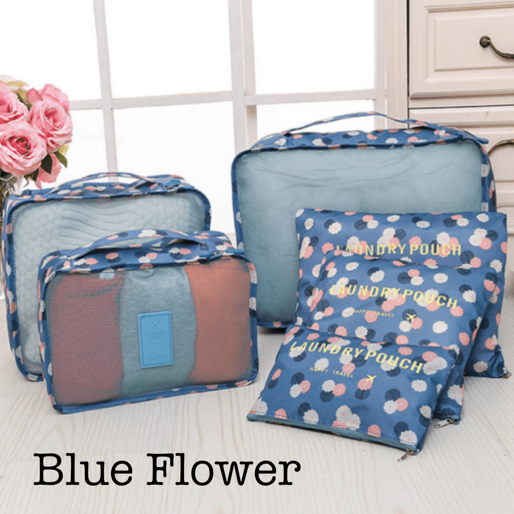 6-Piece Travel Organizer Set — Packing Cubes & Pouches for Luggage