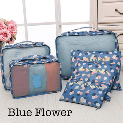 6-Piece Travel Organizer Set — Packing Cubes & Pouches for Luggage