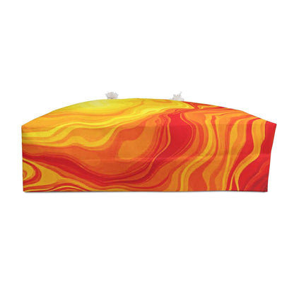 Fiery Abstract Swirl Weekender Bag | Marble Gradient Travel Tote