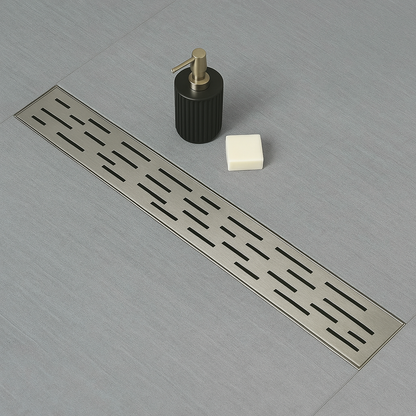 32″ Linear Shower Drain, 304 Stainless Steel — Grate or Tile-In Cover