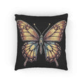 Golden Butterfly Woven Pillow | Tapestry Style Accent Cushion