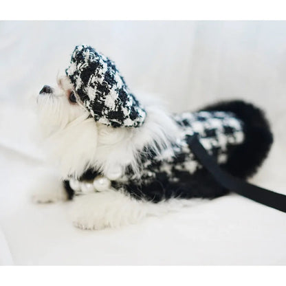 Grandmaster Tweed Dog Harness Set | Harness Hat and Leash Outfit