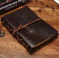 Vintage Nautical Pirate Ship Anchor Leather Notebook