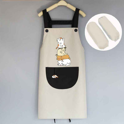 Cute Japanese Female Korean Version Home Adult Kitchen Water And Oil Working Man