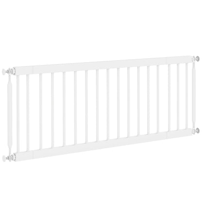26"-37" Dog Gate, Adjustable Pet Gate, Fits 10" Tall with 2 Extension, Pressure Mount Kit for Stairs and Doorways, Black