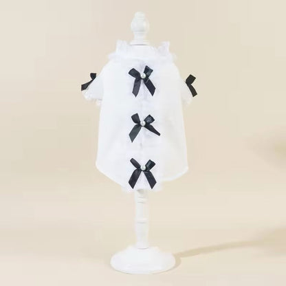 Charlise Shirt & Bow Set for Dogs – Elegant Dog Shirt Outfit