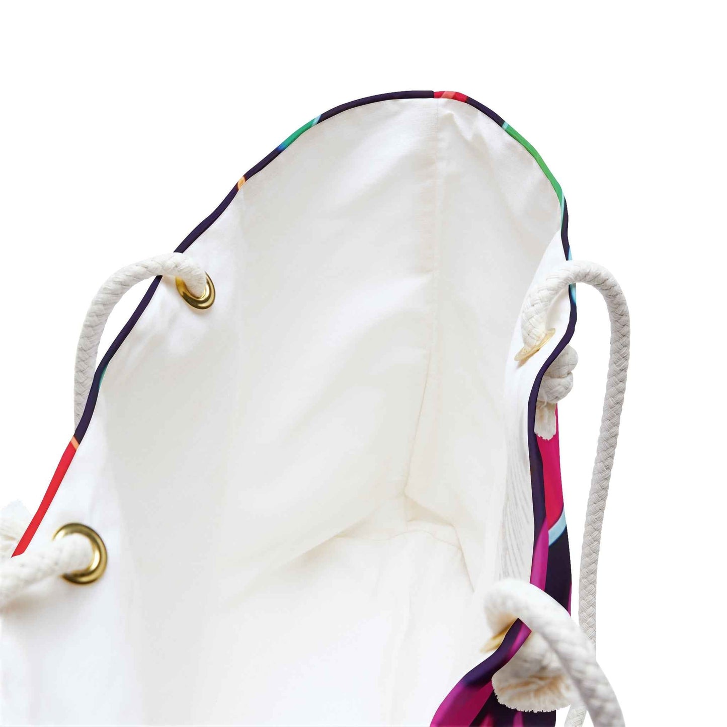 Neon Rainbow Hearts Weekender Bag | Colorful Heart Pattern Tote