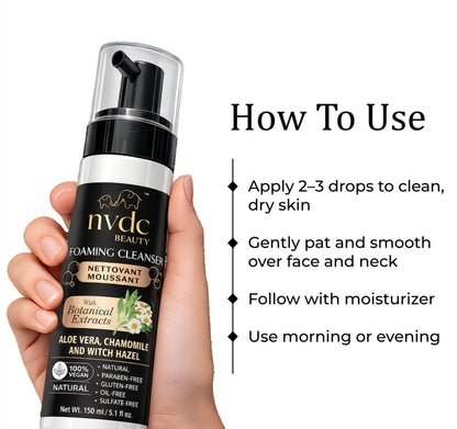 Enriched Face Foaming Cleanser with Chamomile & Witch Hazel