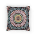 Mandala Sunburst Woven Pillow | Boho Geometric Decorative Cushion Cover