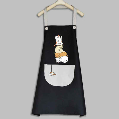 Cute Japanese Female Korean Version Home Adult Kitchen Water And Oil Working Man