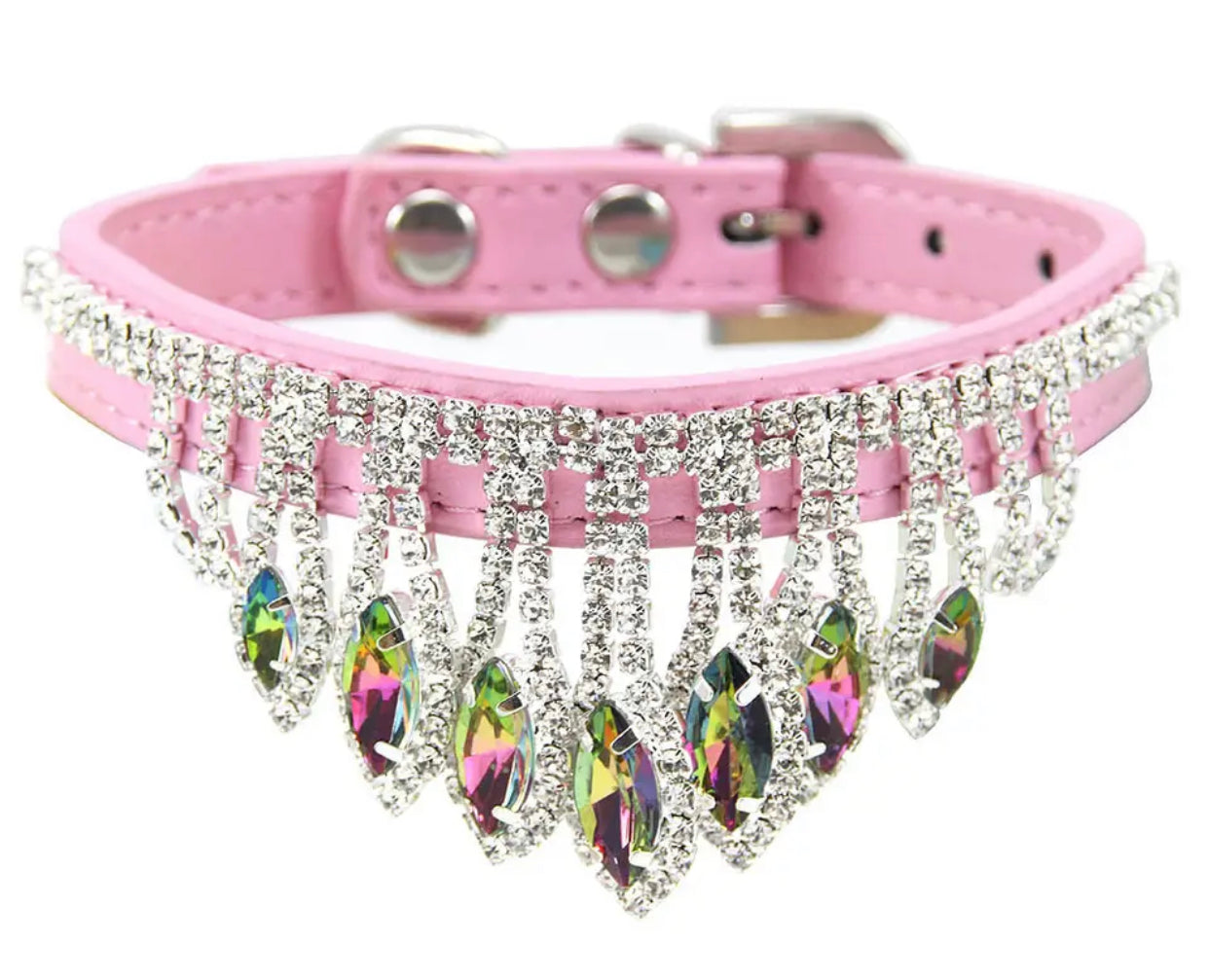 Rose Empress Dog Collar | Rhinestone Dog Collar