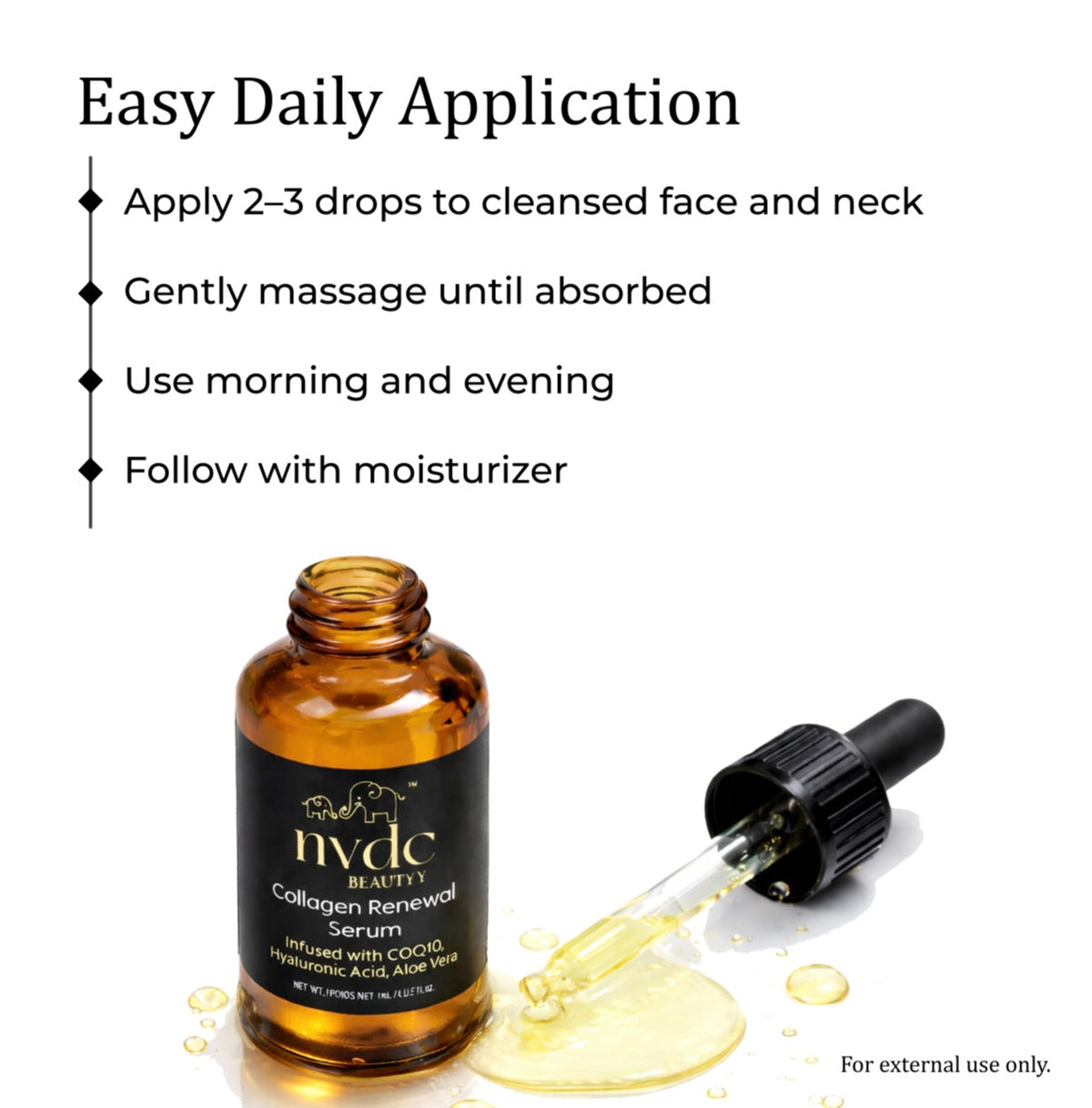Collagen Face Serum with Tetrapeptide-7 for Anti Aging & Smooth Skin