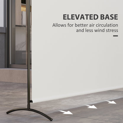 Single Panel Room Divider, UV30+ Privacy Screen, Indoor Outdoor Privacy Panel with Stable Base, Beige
