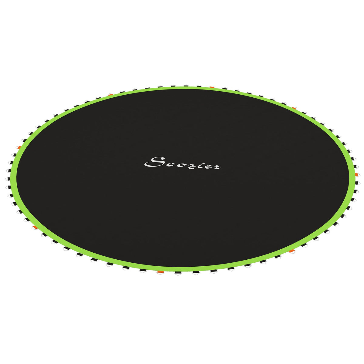 Trampoline Mat Replacement with Spring Pull Tool and 72 V-Hooks, Fits 12ft Trampoline, Using 5.5" Springs, Green