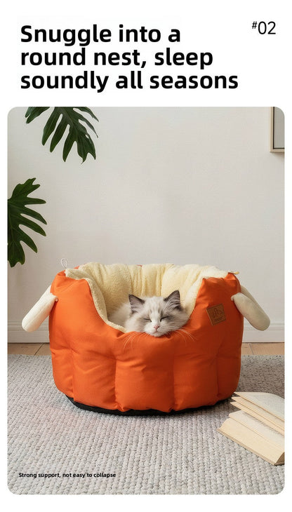 Car pet bed, Portable Warm Pet Handbag Deep Sleep Pet Nest