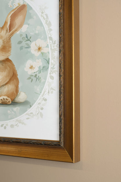 PETIT LAPIN DORÉ, CADRE VINTAGE OR