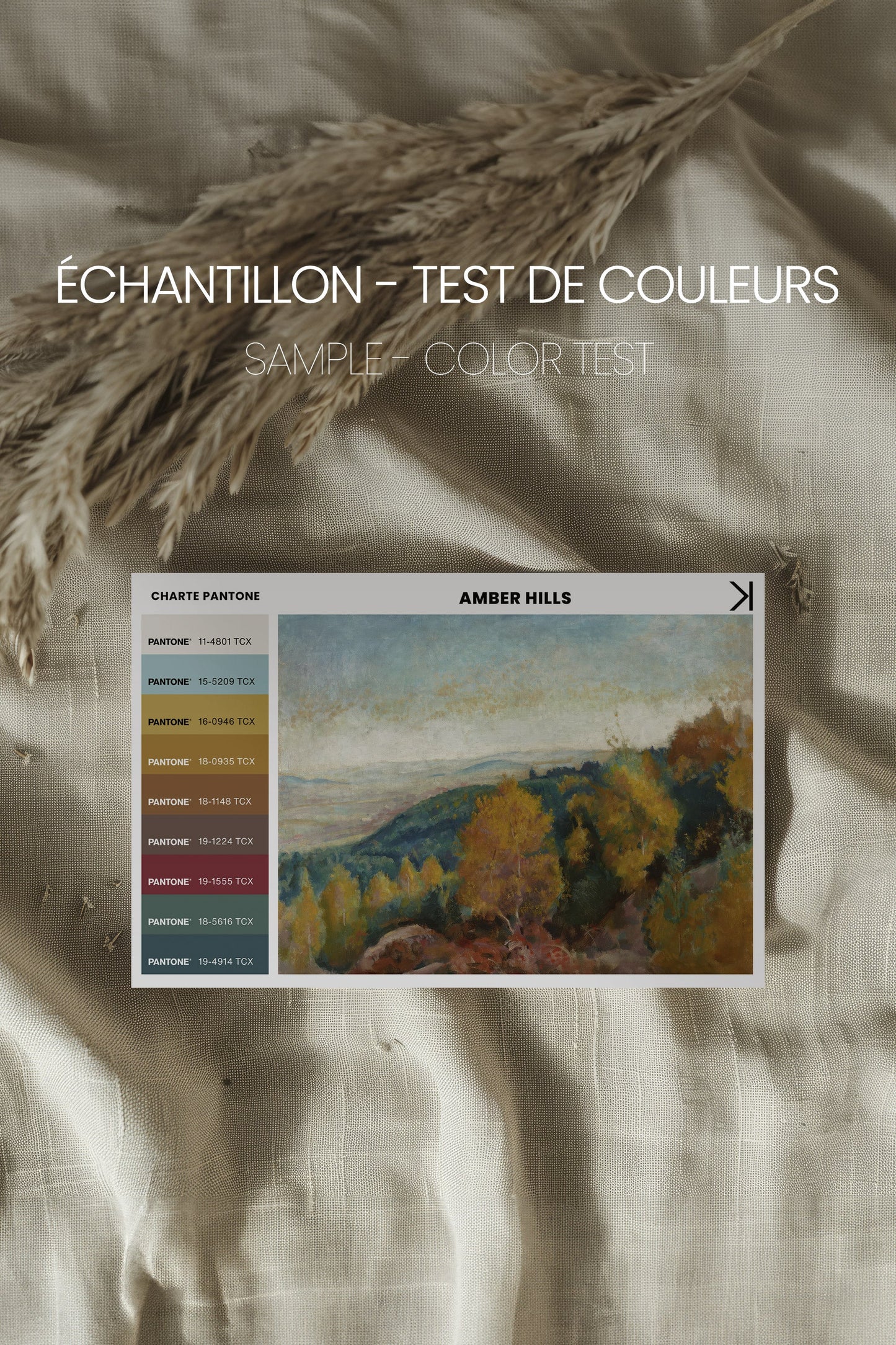 AMBER HILLS, Oeuvre sur toile étirée