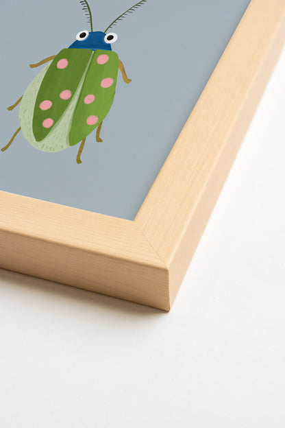 Coccinelle Douillette, Toile rigide encadrée