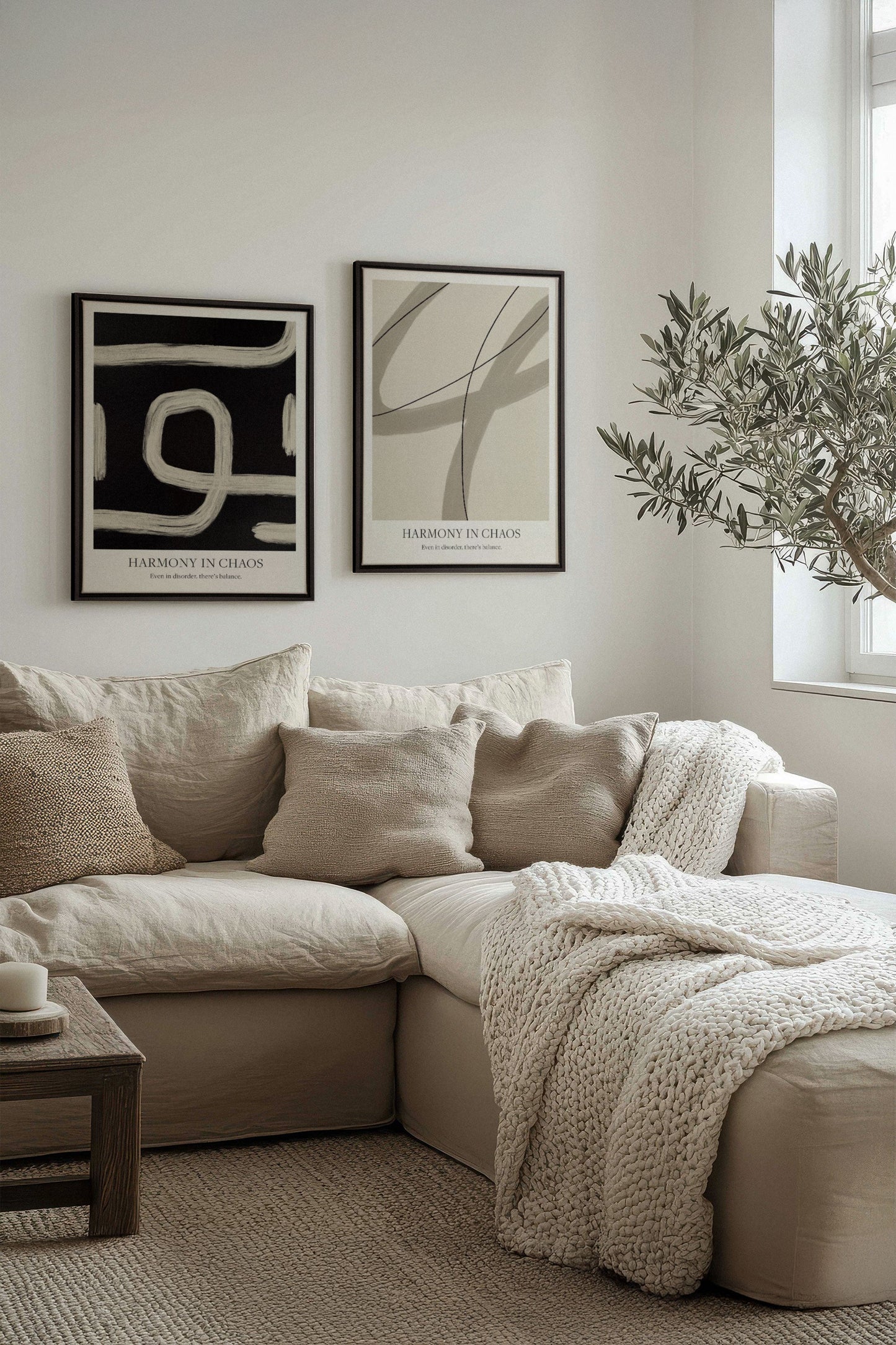BALANCED FLOW DUO (2 Oeuvres sur toile étirée)