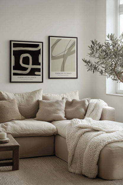 BALANCED FLOW DUO (2 Oeuvres sur toile étirée)