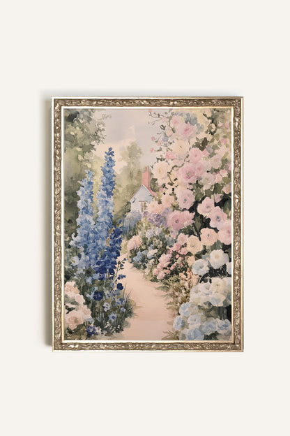 SENTIER FLEURI, CADRE VINTAGE ARGENT