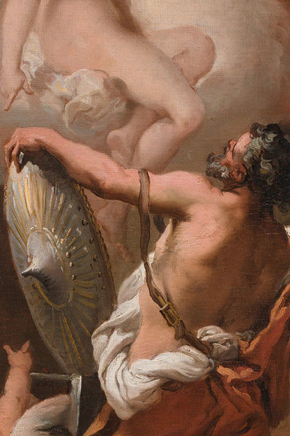 L'ÉVEIL DES ANGES, CADRE VINTAGE OR