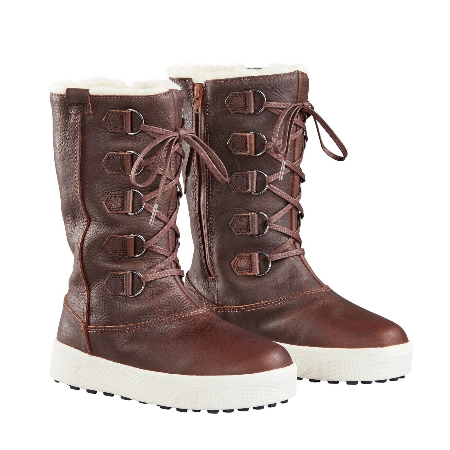 Baffin Women's Yorkville Wool Lined Waterproof Leather Winter Boots with Side Zip Entry