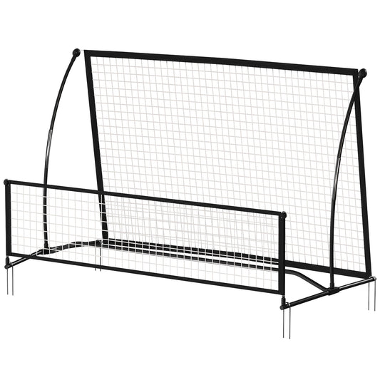 2-in-1 Portable Soccer Rebounder Net, Dual-Sided and Foldable Bounce Back Net with Carry Bag for Soccer Baseball