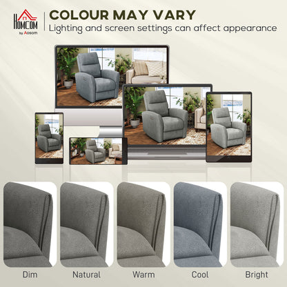 Power Recliner Chair, Dyed Fabric (Like Leathaire) Upholstered Recliner Chair with USB Ports, Footrest, Beige