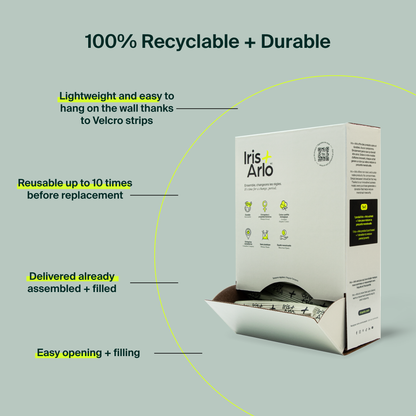 Wall-Mounted Cardboard Dispenser, 100% Organic Cotton Tampons
