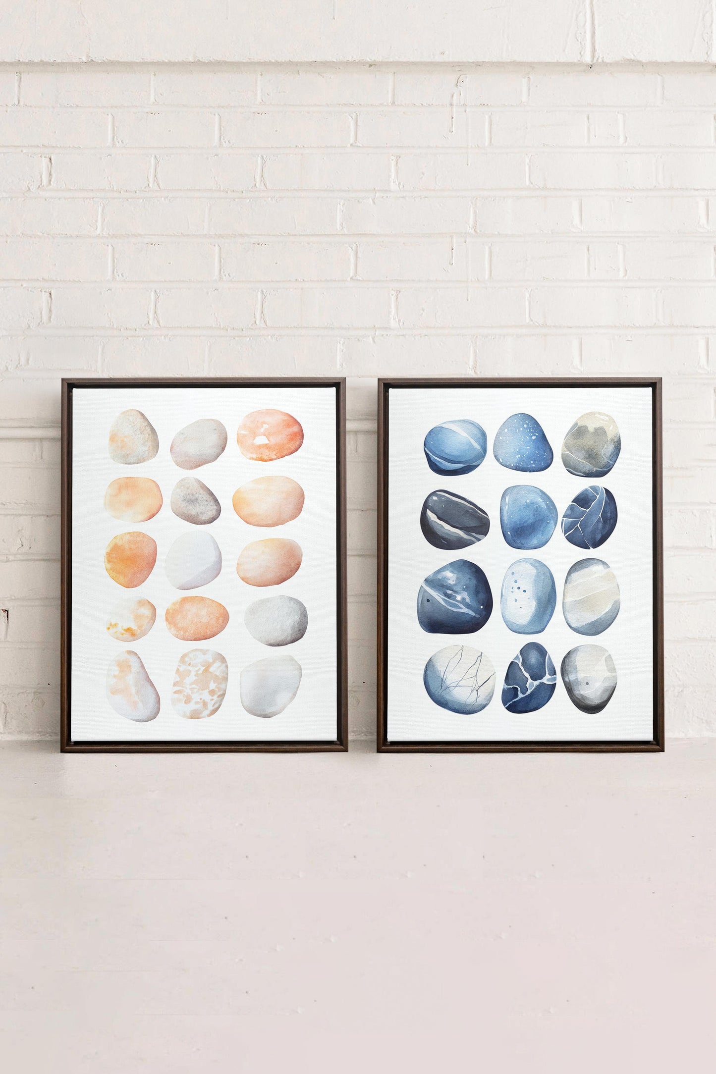 SHORELINE GEMS DUO (2 Oeuvres sur toile étirée)